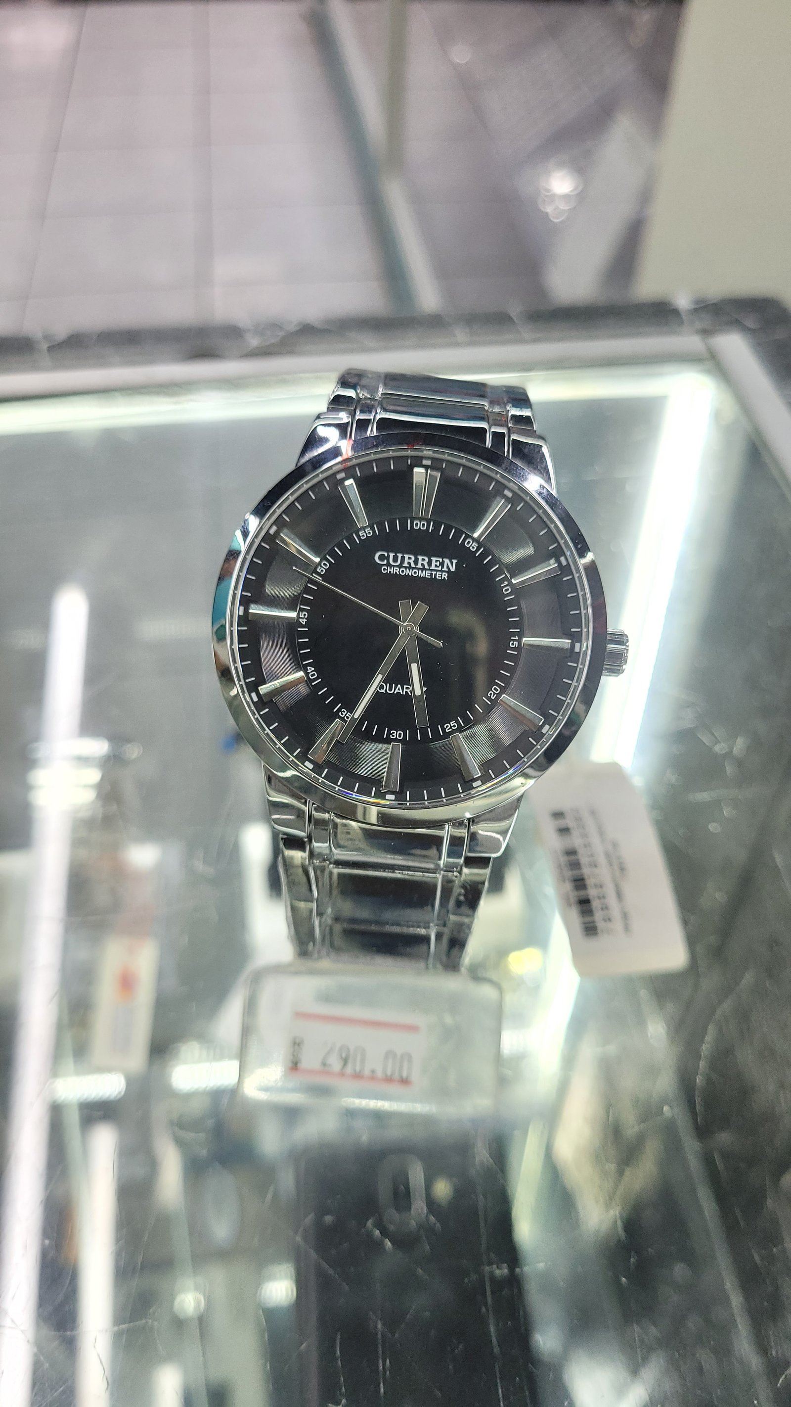 Relógio Current Chronometer Quartz Prata